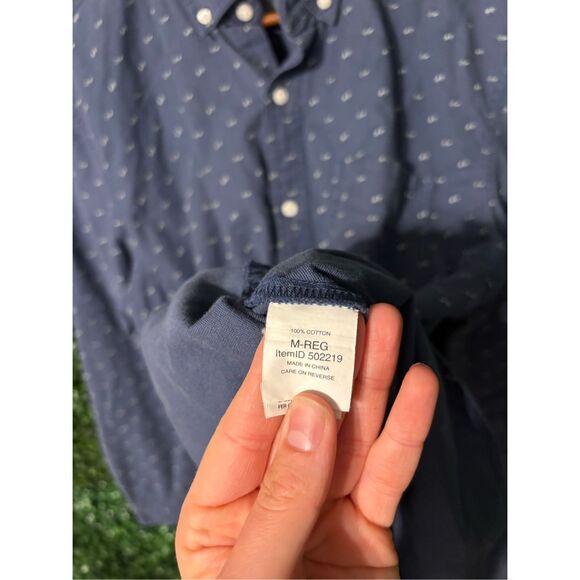 LL Bean Long Sleeve Shirt Men’s Medium Regular  Fit Blue Classic Outdoor Slightl - Picture 4 of 5